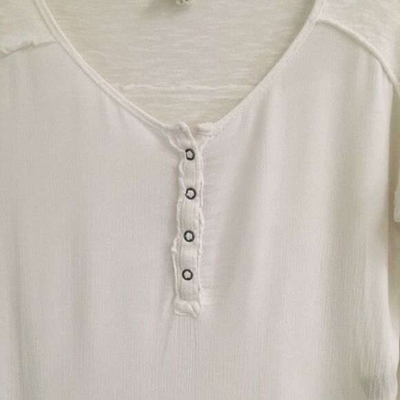 Free People we the free Ivory Sunday Henley XS - Picture 3 of 8